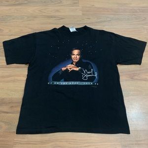 Vintage 90s Neil Diamond Up On The Roof Tour 1993 Concert T-shirt Black Large